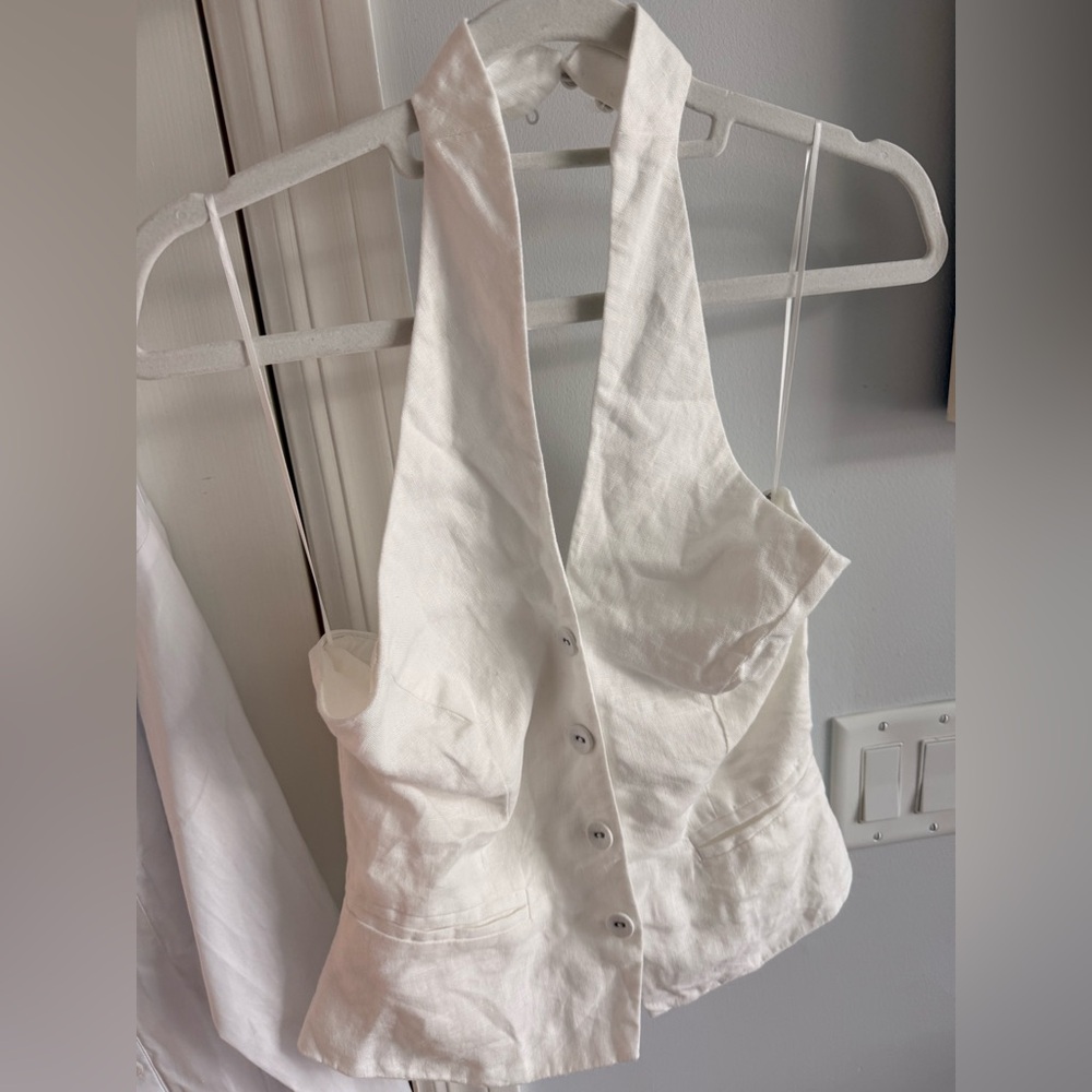 White halter top
